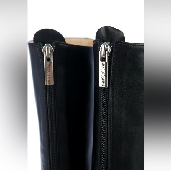 Manolo Blahnik Mid-Calf Leather Boots IT40 - Picture 5 of 5